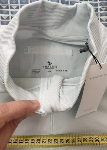 Gri Yarım Boy Fermuarlı Spor Üst - Görsel 7