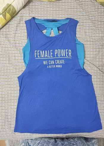 Mavi Baskılı Kadın Spor Atlet - Görsel 6