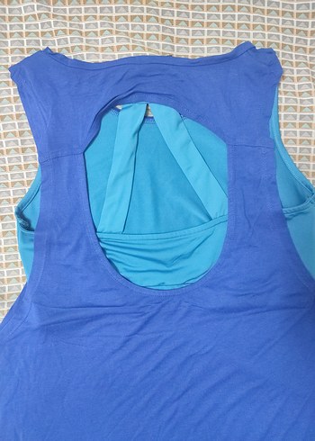 Mavi Baskılı Kadın Spor Atlet - Görsel 7