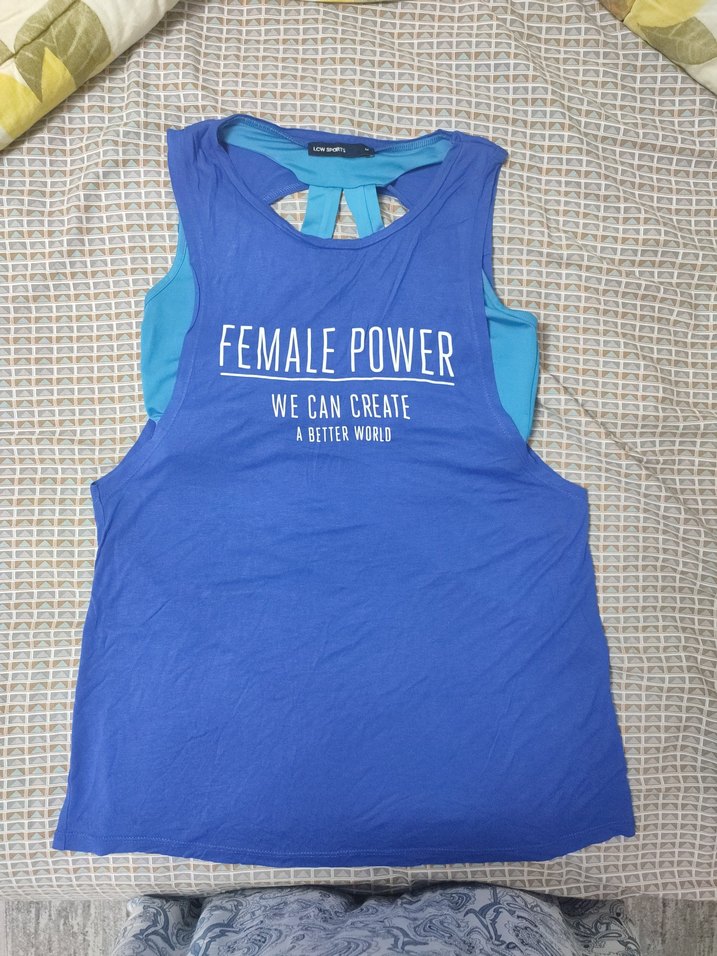 Mavi Baskılı Kadın Spor Atlet - Görsel 4