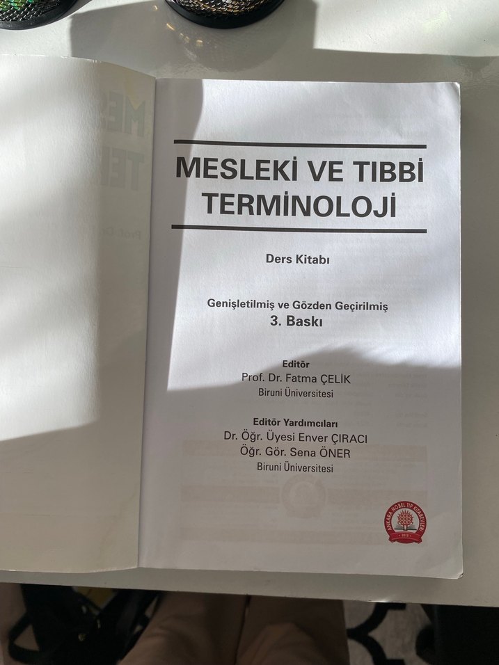 Mesleki ve Tıbbi Terminoloji Kitabı 3. Baskı - Görsel 2