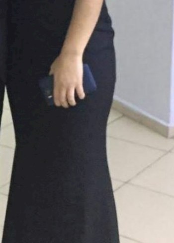 Siyah Uzun Kadın Elbise - Görsel 4