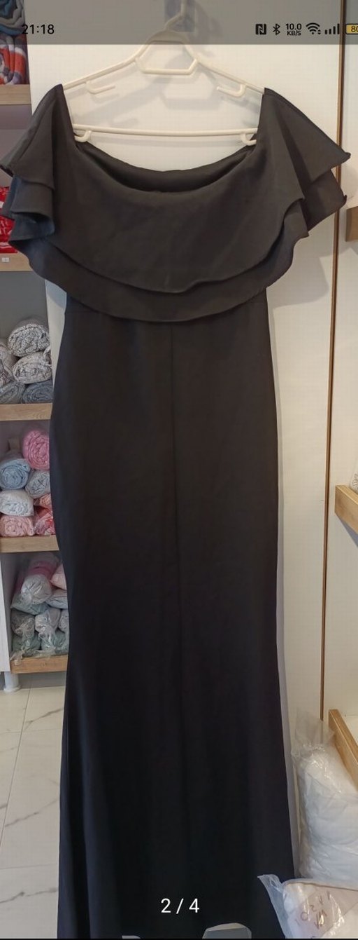 Siyah Uzun Kadın Elbise - Görsel 2