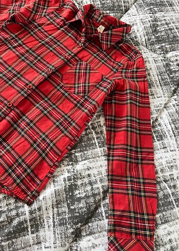 Kız çocuk kırmızı gömlek - Görsel 3