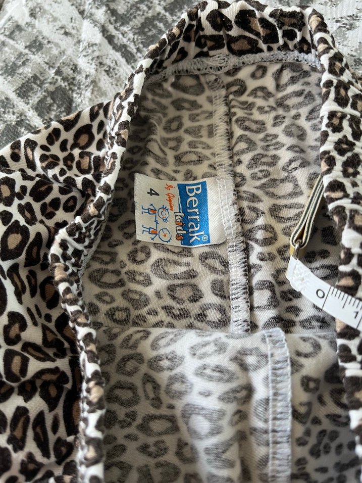 Kız çocuk leopar tayt - Görsel 3