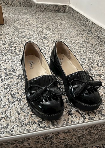 Siyah kız çocuk Loafer babet - Görsel 2