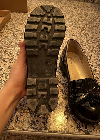 Siyah kız çocuk Loafer babet - Görsel 4