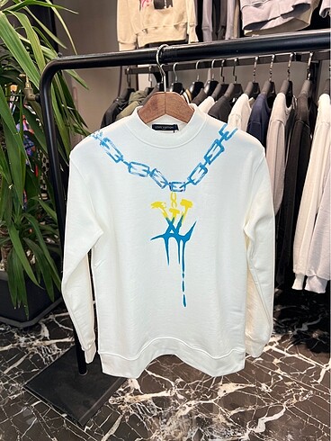 LV baskılı Sweatshırt