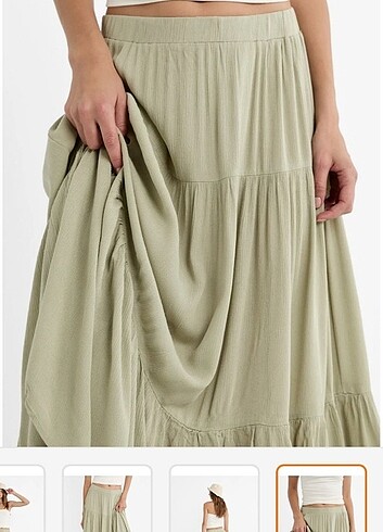 Stradivarius Stradivarius bohem midi etek