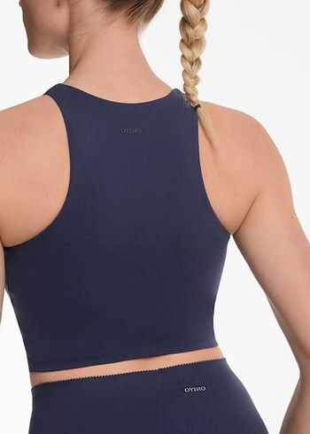 oysho Lacivert compressive spor Üst - Görsel 6