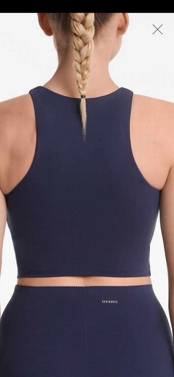 oysho Lacivert compressive spor Üst - Görsel 2