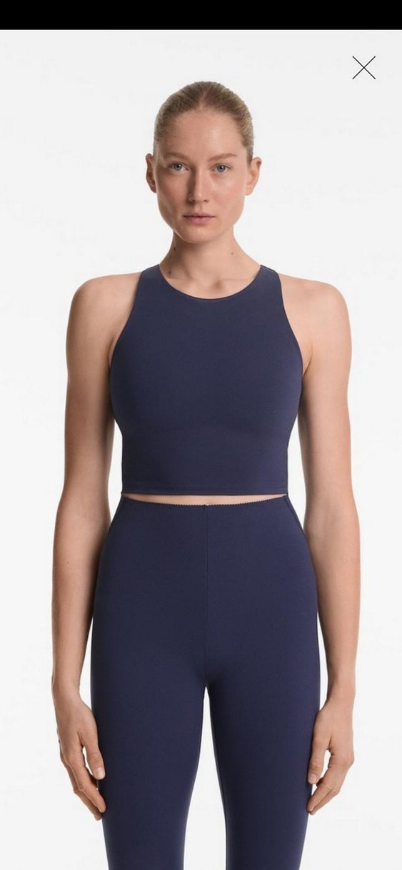 oysho Lacivert compressive spor Üst - Görsel 4