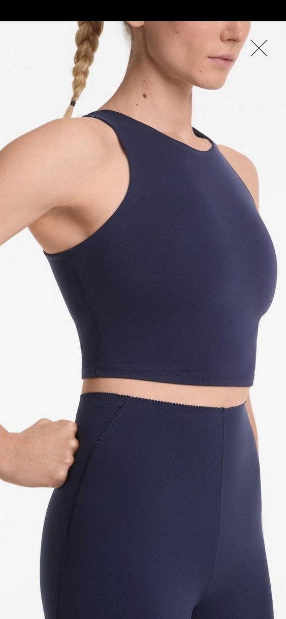 oysho Lacivert compressive spor Üst - Görsel 5