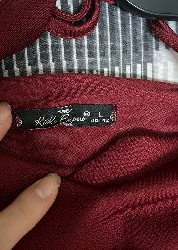 m Beden bordo Renk Bordo ip detaylı elbise