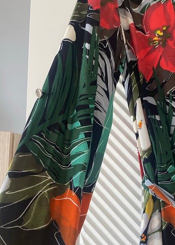 Uzun Desenli Bohem Kadın Elbise - Görsel 5