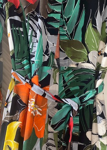 Uzun Desenli Bohem Kadın Elbise - Görsel 6