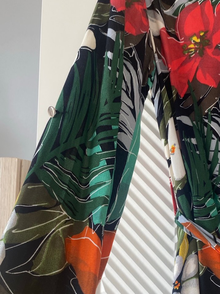 Uzun Desenli Bohem Kadın Elbise - Görsel 5