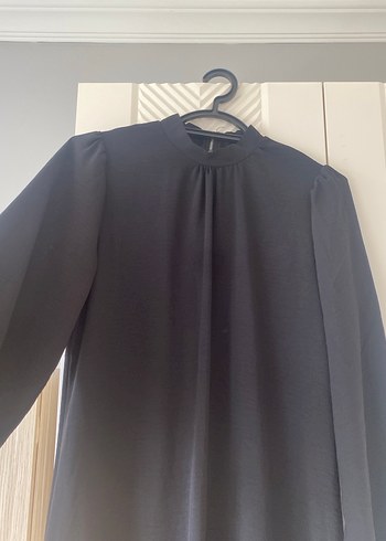 Uzun Siyah Piliseli Kadın Elbise - Görsel 4