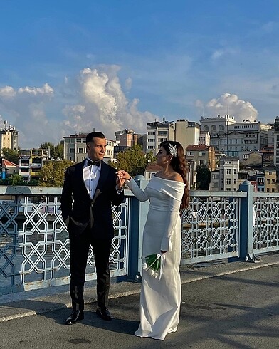 m Beden beyaz Renk Söz nişan elbisesi