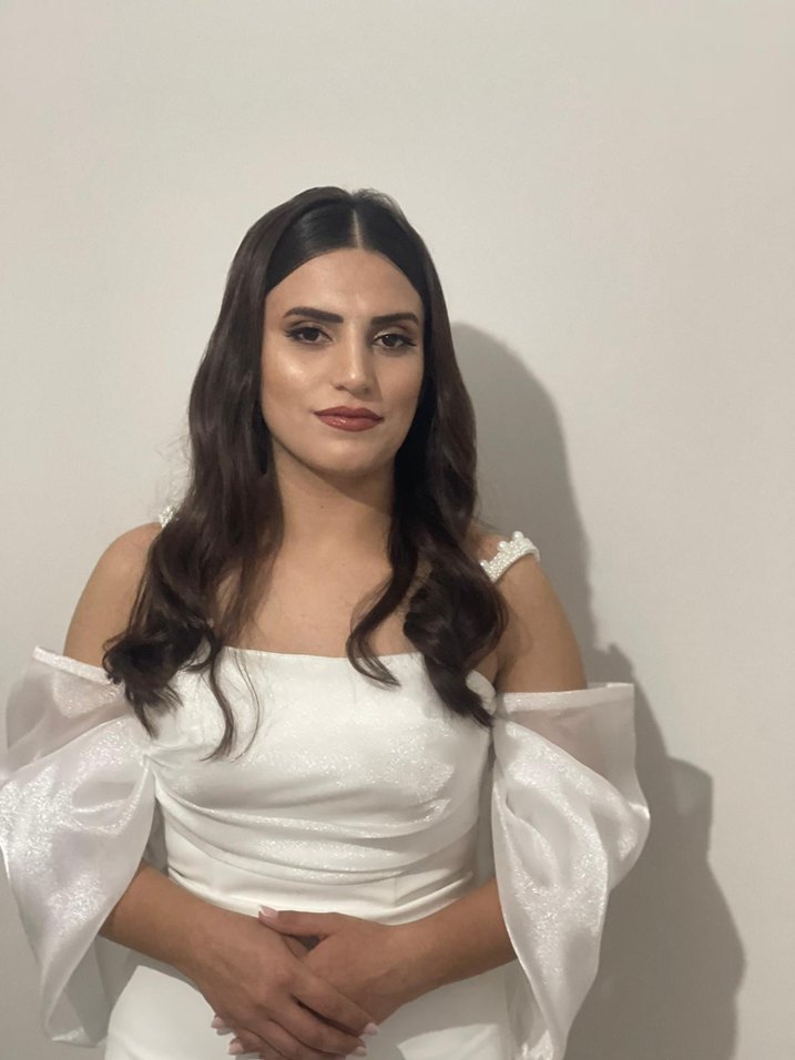 Beyaz Midi Transparan Askılı Düğün Elbisesi - Görsel 3