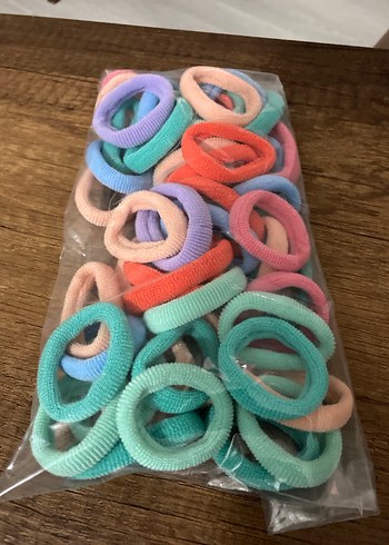 Çok Renkli Pastel Lastikli Çocuk Saç Tokaları