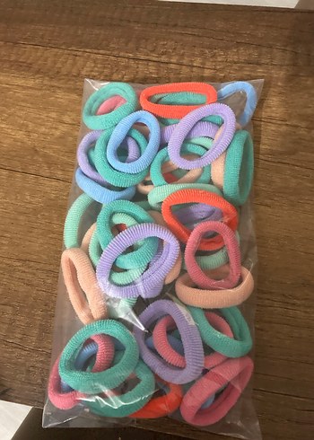 Çok Renkli Pastel Lastikli Çocuk Saç Tokaları