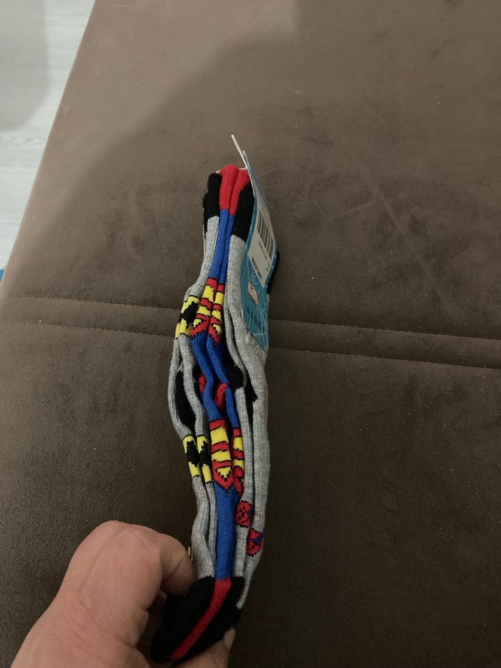 Gri Baskılı Erkek Çorapları 3'lü - Görsel 3