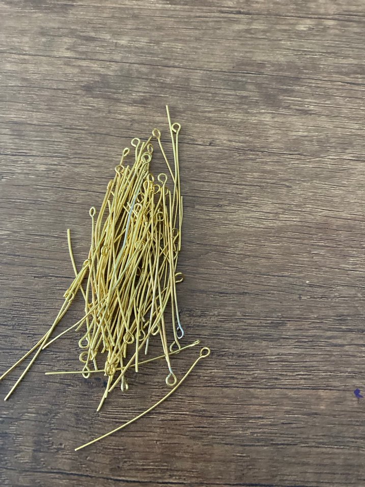 Altın Renkli   kolye yapmak için çivi - Görsel 2