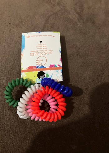 Çok Renkli Elastik Çocuk Saç Tokaları - Görsel 2