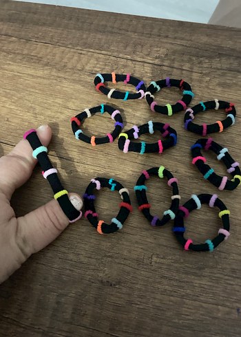 Renkli Tie-Dye Elastik Saç Lastikleri - Görsel 2