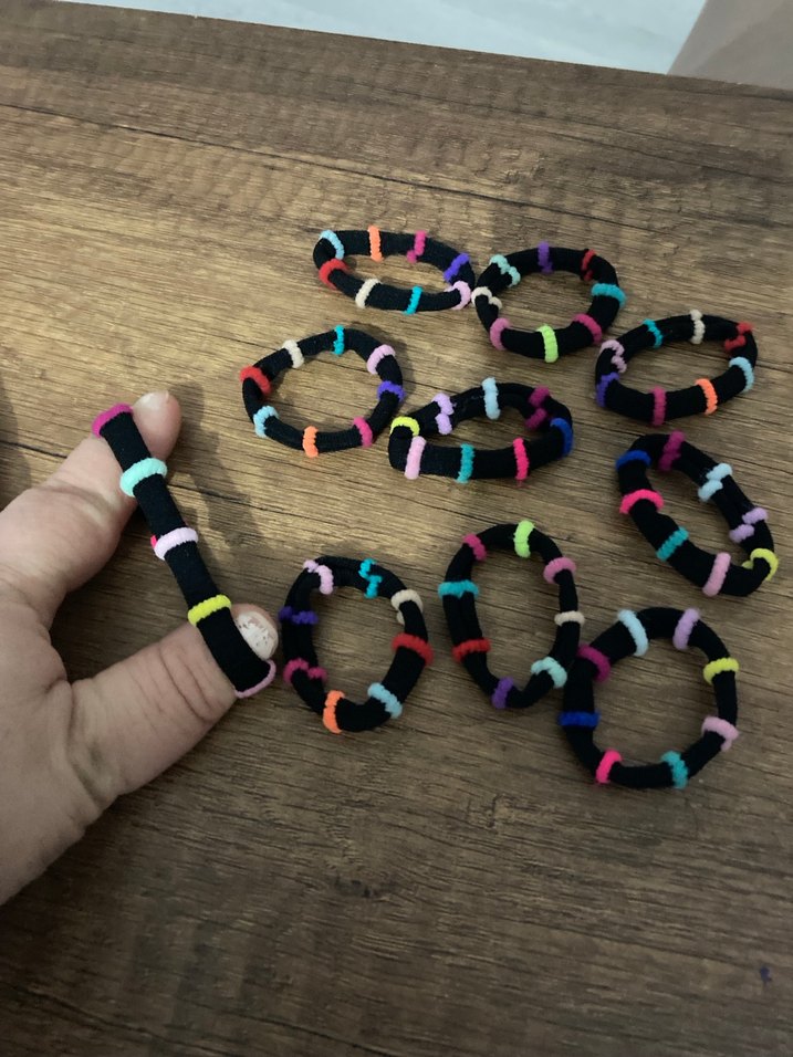 Renkli Tie-Dye Elastik Saç Lastikleri - Görsel 2