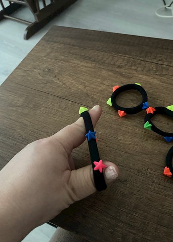 Renkli Punk Tarzı Elastik Saç Tokaları - Görsel 2