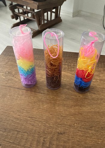 Renkli Elastik Saç Bantları - 3'lü Set - Görsel 2