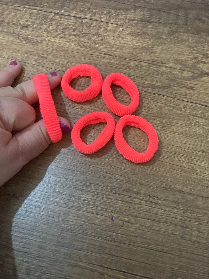 Kırmızı Elastik Çocuk Saç Lastiği - Görsel 2