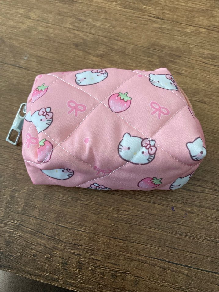 Fermuarlı Pembe Kadın Makyaj Çantası - Görsel 2