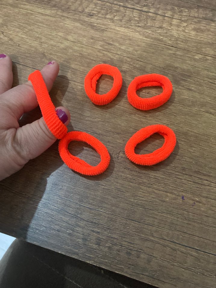 Çocuklar için Kırmızı Elastik Saç Tokası - Görsel 2