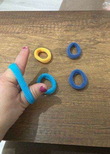 Mavi Elastik Çocuk Saç Lastiği - Görsel 2