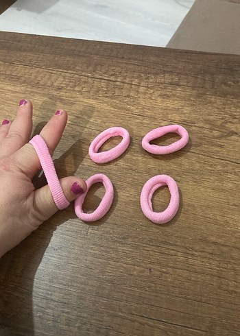 Pembe Elastik Çocuk Saç Lastiği - Görsel 2
