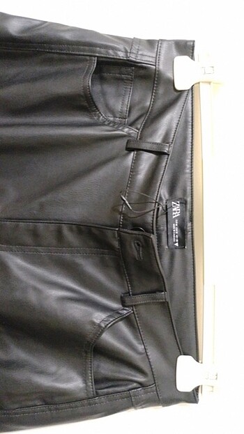 Zara Zara Deri Bol paça pantolon 