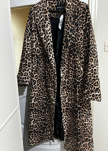 Leopar Desenli trençkot