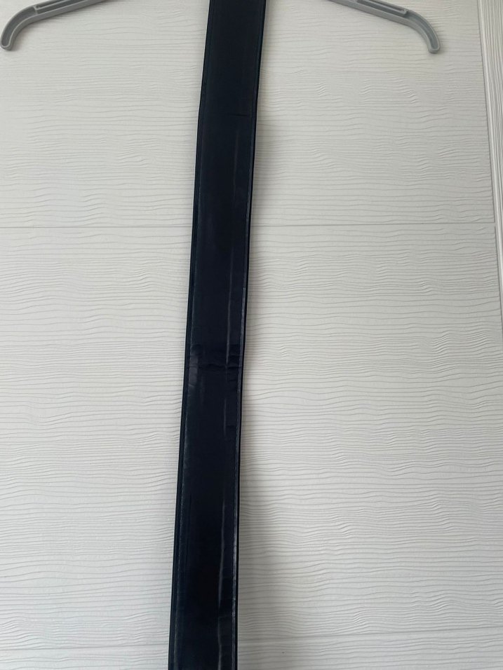 Siyah Midi V Yaka Drapeli Kadın Elbise - Görsel 3