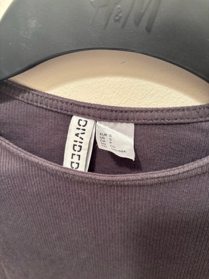 Gri Uzun Kollu Basic Crop - Görsel 2