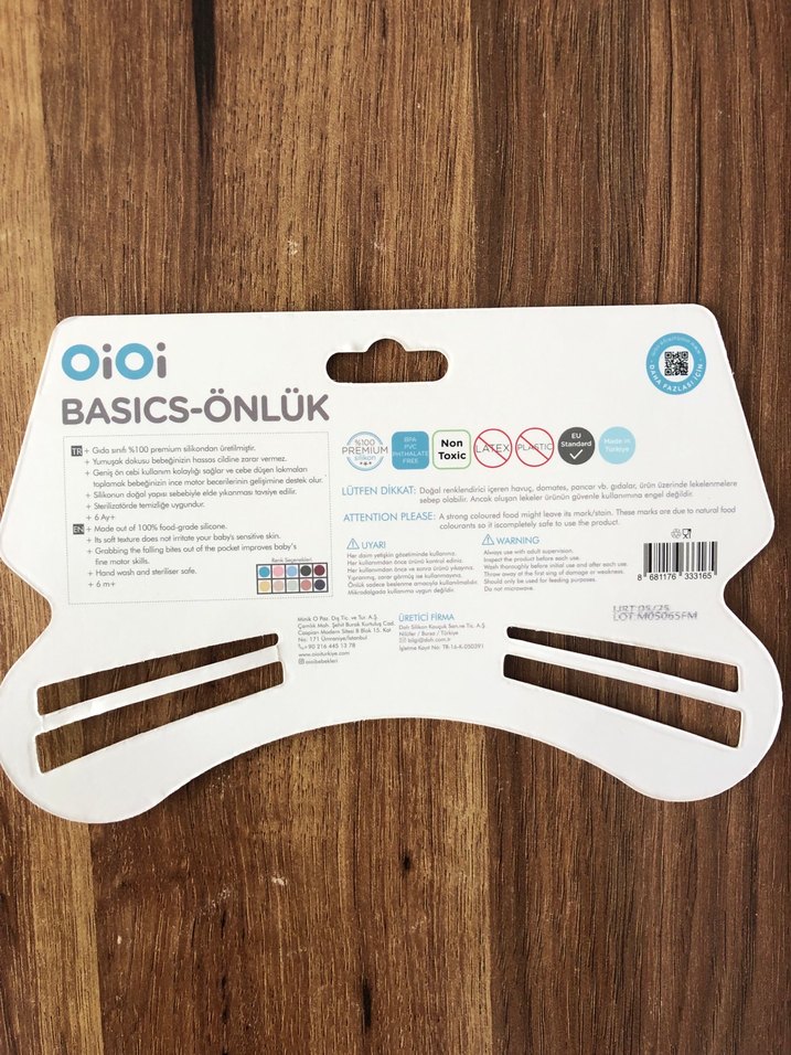 Gri Bebek Mama Önlüğü - Görsel 3