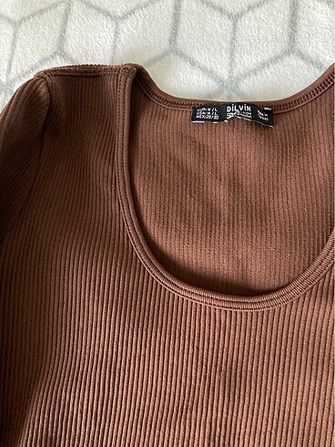 Dilvin kadın kahverengi crop