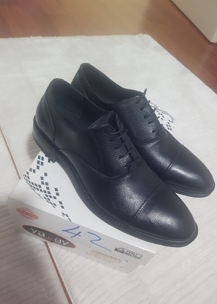 EL YAPIMI 42 NUMARA RAHAT KALIP DERİ AYAKKABI - Görsel 3