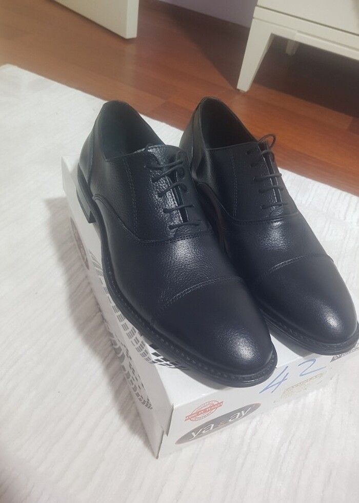 EL YAPIMI 42 NUMARA RAHAT KALIP DERİ AYAKKABI - Görsel 4