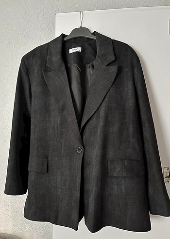 Siyah Düğmeli Kadın Blazer Ceket - Görsel 2