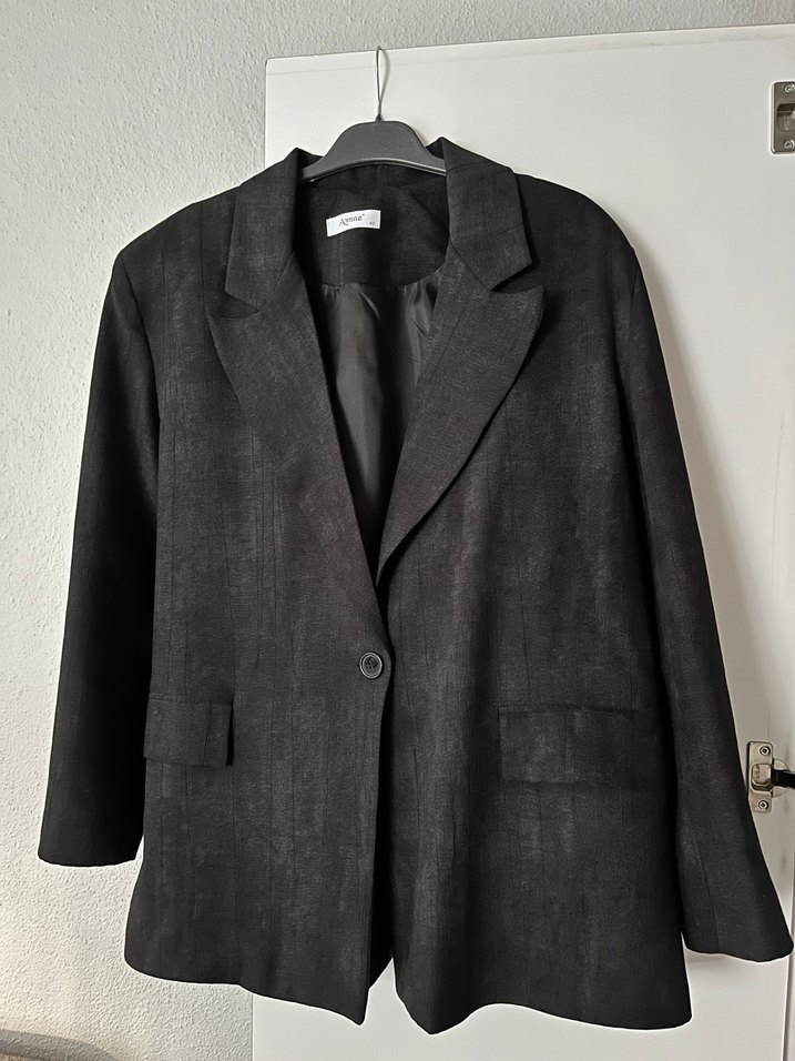 Siyah Düğmeli Kadın Blazer Ceket - Görsel 2