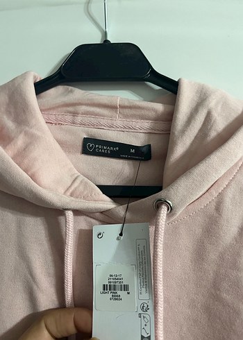 Kadın Pembe Kapüşonlu Uzun Kollu Sweatshirt - Görsel 2