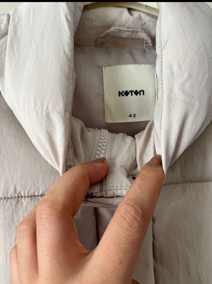 Koton Düğmeli Bej Kadın Kışlık Mont - Görsel 2